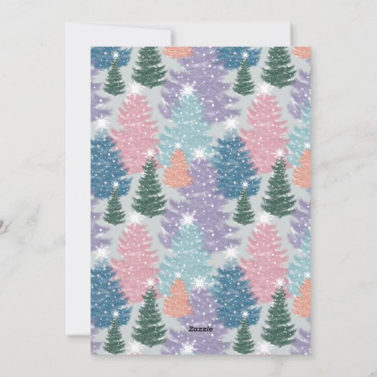 Foto van het kerstboomschildpad feestdagenkaart (Achterkant)