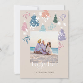 Foto van het kerstboomschildpad feestdagenkaart