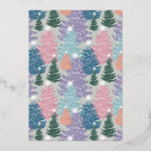 Foto van het kerstboomschildpad folie feestdagenkaart (Achterkant)