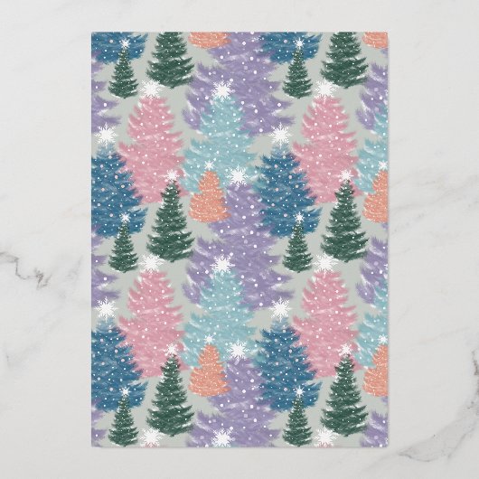 Foto van het kerstboomschildpad folie feestdagenkaart (Achterkant)