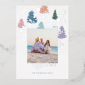 Foto van het kerstboomschildpad folie feestdagenkaart (Voorkant)