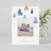 Foto van het kerstboomschildpad folie feestdagenkaart (Staand Voorkant)