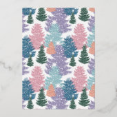 Foto van het kerstboomschildpad folie feestdagenkaart (Achterkant)