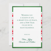Foto van het kerstgezin Love Peace Joy Holiday Kaa Feestdagenkaart (Achterkant)