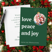 Foto van het kerstgezin Love Peace Joy Holiday Kaa