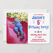 Foto van het kind Birthday Party Kaart (Voorkant)