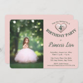 Foto van het kind - uitnodiging op verjaardag - Ro (Voorkant / Achterkant)