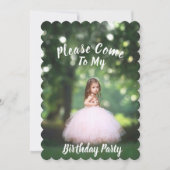 Foto van het kind - uitnodiging op verjaardag - Ro (Voorkant)