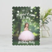 Foto van het kind - uitnodiging op verjaardag - Ro (Staand voorkant)