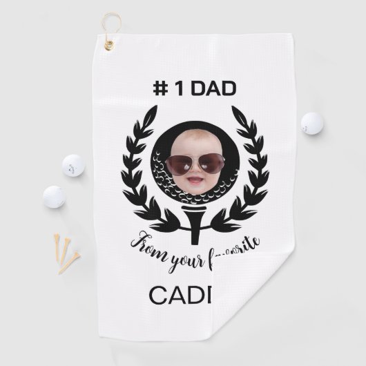 Foto van het kind Vaderdag Gift Lover Accessoires Golfhanddoek (Insitu)