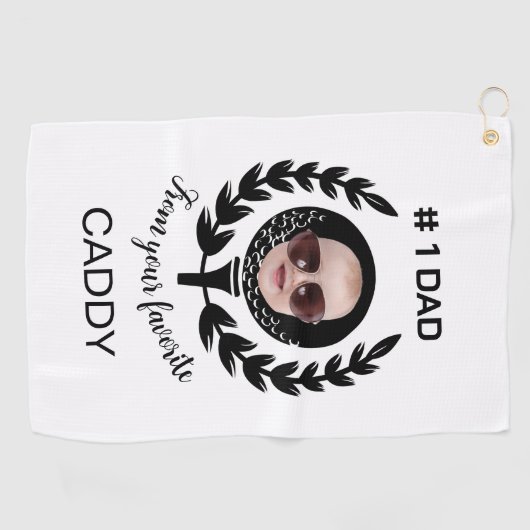 Foto van het kind Vaderdag Gift Lover Accessoires Golfhanddoek (Horizontaal)