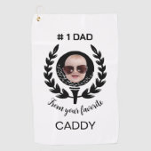 Foto van het kind Vaderdag Gift Lover Accessoires Golfhanddoek (Voorkant)