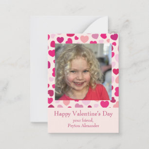 Foto van het klaslokaal van uw kind op Valentijnsd Notitiekaartje