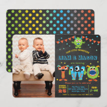 Foto van het kleine Monster-feest op de tweede ver