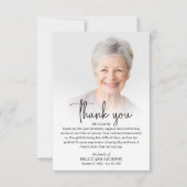 Foto van het leven vieren bedankkaart (Voorkant)