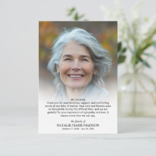 Foto van het leven vieren bedankkaart