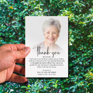 Foto van het leven vieren bedankkaart