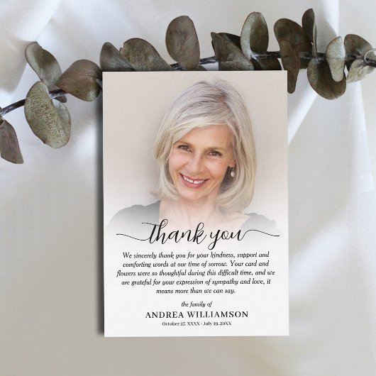 Foto van het leven vieren bedankkaart