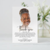 Foto van het leven vieren bedankkaart (Staand voorkant)