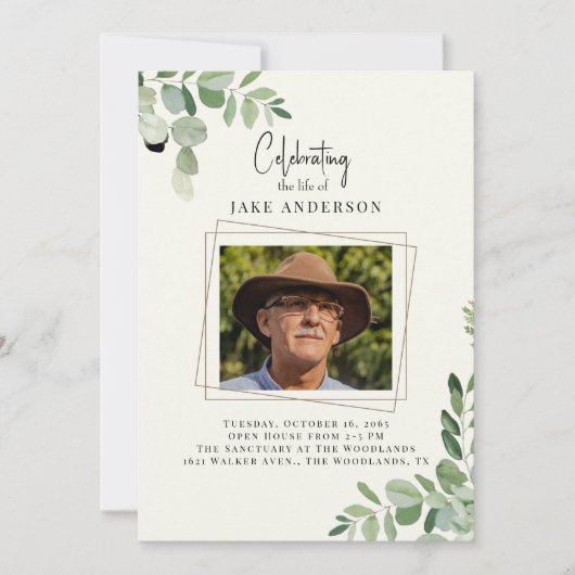 Foto van het leven vieren kaart (Voorkant)