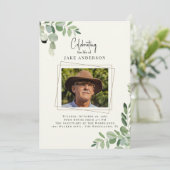 Foto van het leven vieren kaart (Staand voorkant)