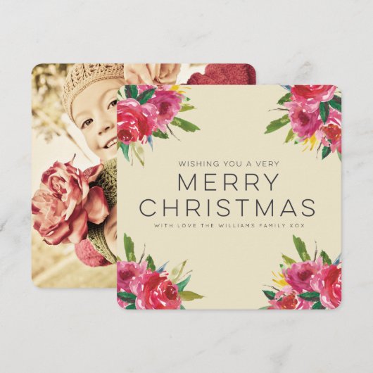 Foto van het Manuscript van Kerstmis van de Feestdagenkaart (Voorkant / Achterkant)