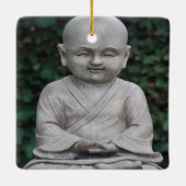 Foto van het Meditatie-boeddah-beeld Keramisch Ornament (Achterkant)