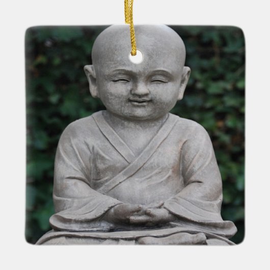 Foto van het Meditatie-boeddah-beeld Keramisch Ornament (Voorkant)