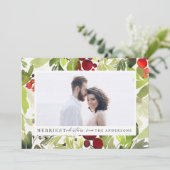 Foto van het meest mooie kerstblad met waterverf feestdagenkaart (Staand voorkant)