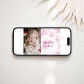 Foto van het meisje Winter Verjaardag Uitnodiging