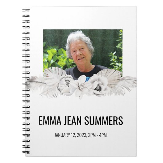 Foto van het Memorial Guest Book Notitieboek (Voorkant)