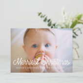 Foto van het Merriest Kerstrecroscript Feestdagenkaart (Staand voorkant)