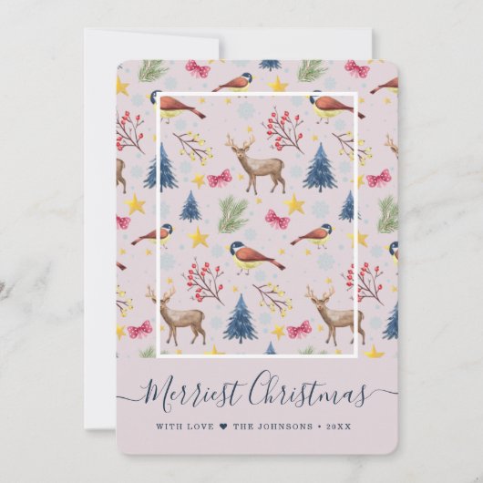 Foto van het Merriest Kerstscript Feestdagenkaart (Voorkant)