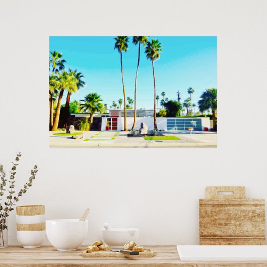 Foto van het middelbare-eeuwse Moderne Huis Poster (Keuken)