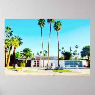 Foto van het middelbare-eeuwse Moderne Huis Poster