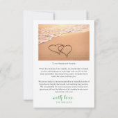 Foto van het minimale en stille huwelijk bedankkaart (Achterkant)