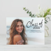 Foto van het moderne Afstuderen Foto kondigt parti Kaart (Staand voorkant)