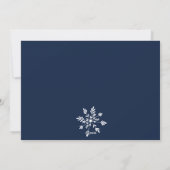 Foto van het moderne blauw kerstscript met blauw k feestdagenkaart (Achterkant)