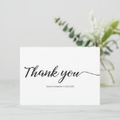 Foto van het moderne Eenvoudige Elegant Weddenscha Bedankkaart (Staand voorkant)