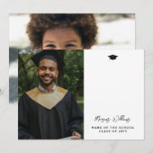 Foto van het moderne Manuscript van de Handtekenin Bedankkaart (Voorkant / Achterkant)