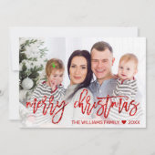 Foto van het moderne Rode Kerst van het Klitter Ma Feestdagenkaart (Voorkant)