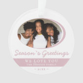 Foto van het moderne roze seizoen Foto Ornament (voorkant)