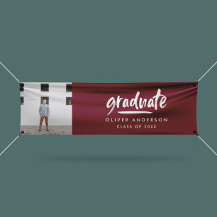 Foto van het moderne script bogundy elegant afstud spandoek