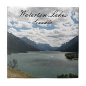 Foto van het nationaal park Waterton Lakes Tegeltje (Voorkant)