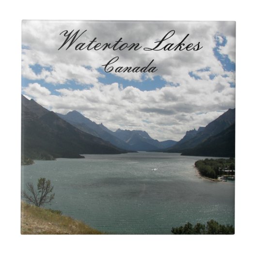 Foto van het nationaal park Waterton Lakes Tegeltje (Voorkant)