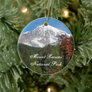 Foto van het nationale park Rainier Keramisch Ornament