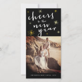 Foto van het nieuwe jaar begint met Fireworks Feestdagenkaart (Voorkant)