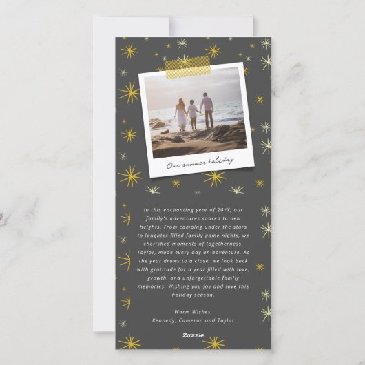 Foto van het nieuwe jaar begint met Fireworks Feestdagenkaart (Achterkant)