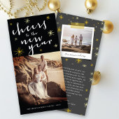 Foto van het nieuwe jaar begint met Fireworks Feestdagenkaart