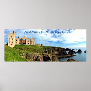 Foto van het nieuwe Slains Castle van Scottish Hay Poster